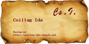 Csillag Ida névjegykártya