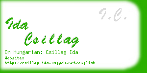 ida csillag business card